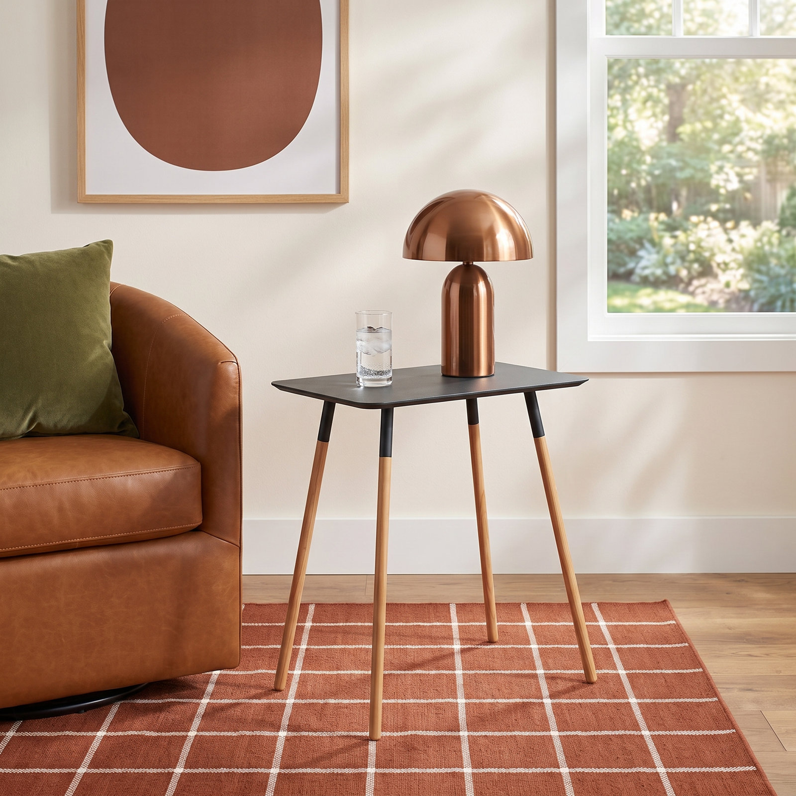 18" End Table, Black
