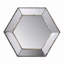 Miroir mural hexagonal 21 "x 18" avec finition traditionnelle, miroir décoratif pour le salon, l'entrée, la chambre à coucher