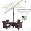 Parasol de patio beige 9 pi 3 po - marché extérieur avec manivelle, inclinaison à bouton-poussoir pour terrasse, cour arrière, pelouse 3