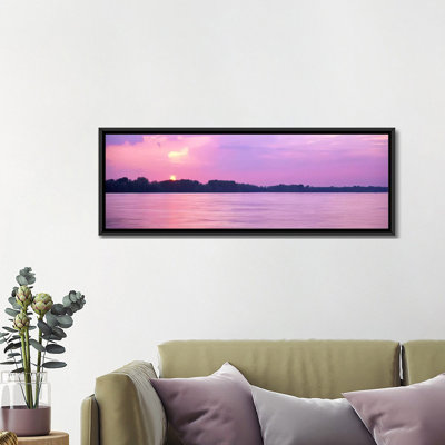 Reproduction de photo sur toile tendue, "panoramic sunset mississippi river memphis tn usa"