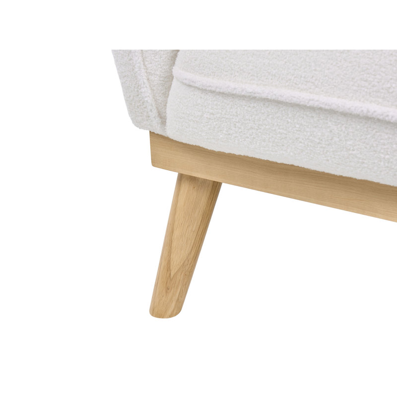 Tamirra 3 Seater Boucle Sofa, White Boucle