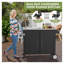Chariot de barbecue extérieur avec évier et armoire - Station de barbecue en acier inoxydable 304 avec roues verrouillables, support à épices et ouvre-bouteille pour patio