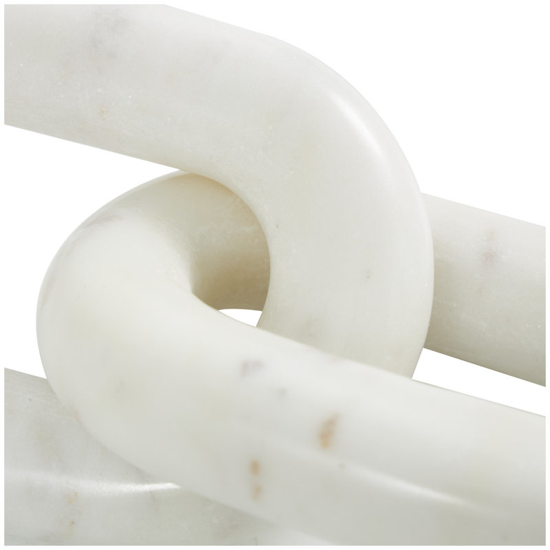 Sculpture chaîne Magaret, H 2,45 po x l 8,85 po x P 3,65 po, Blanc