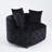 Foam Filled Black Velvet Chair - 40.6 In. Width For Living Room Style Modern Seating Chair,-920928390