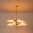 8-Light Glossy Leaf Glass Tiered Chandelier