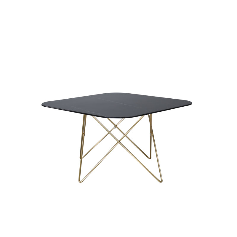 Lancaer 80cm Glass Top Console Table, Brass, Black