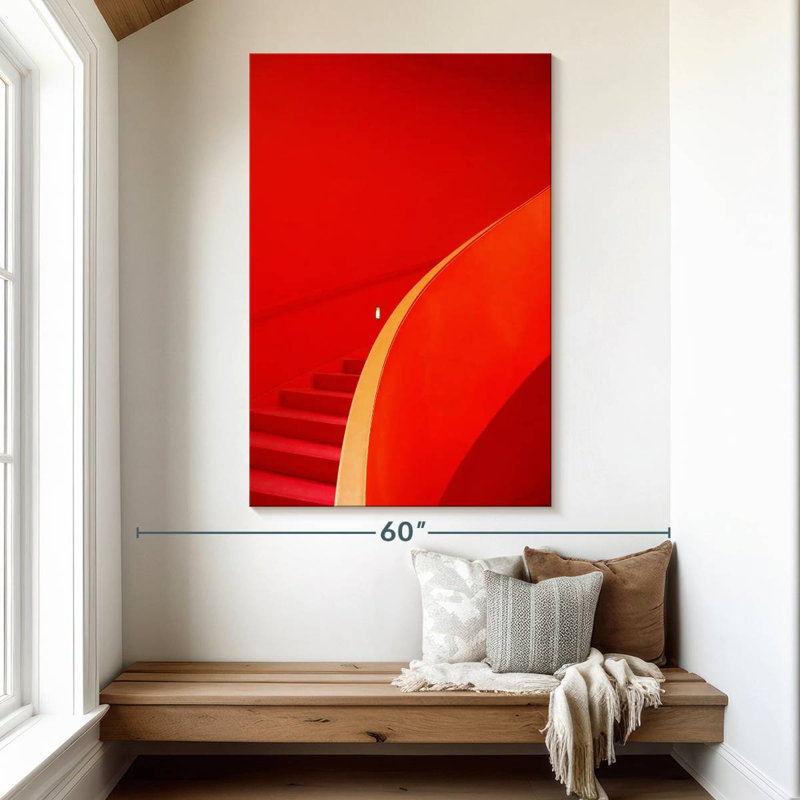 Lilie Red Staircase, 51" H x 34" W