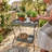32x15x31" Maggie Galvanized Tray Table, Gray