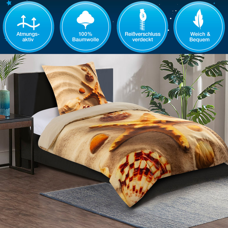 Cotton No Pattern Duvet Cover Set with Pillowcases