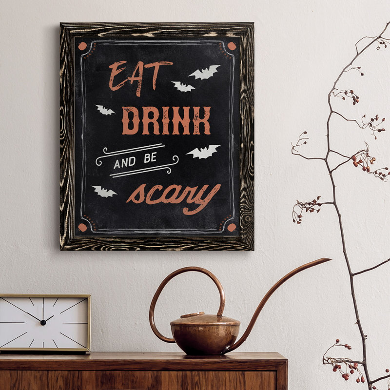 «Be Scary», art textuel sur toile, Noir, H 37,5 po x l 27,5 po x P 1,5 po