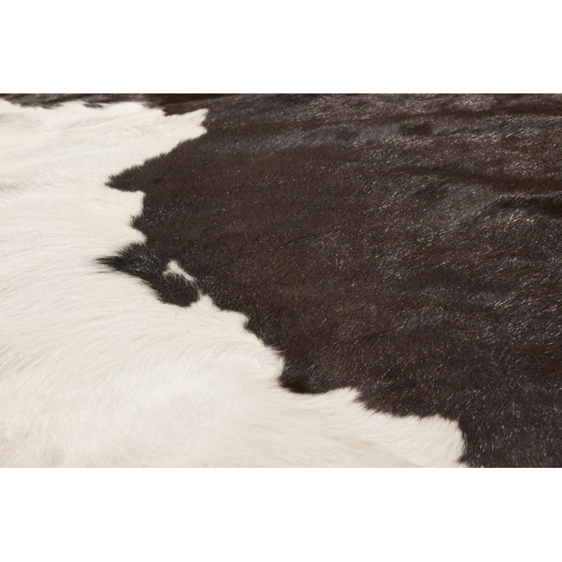 Rug & Kilim’S Extra Large Cowhide Rug In Brown And White Tones