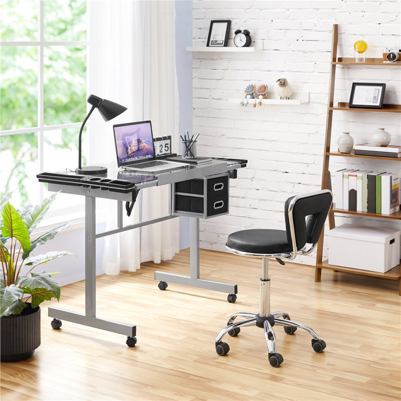 Backed Adjustable Height Ergonomic Lab Stool