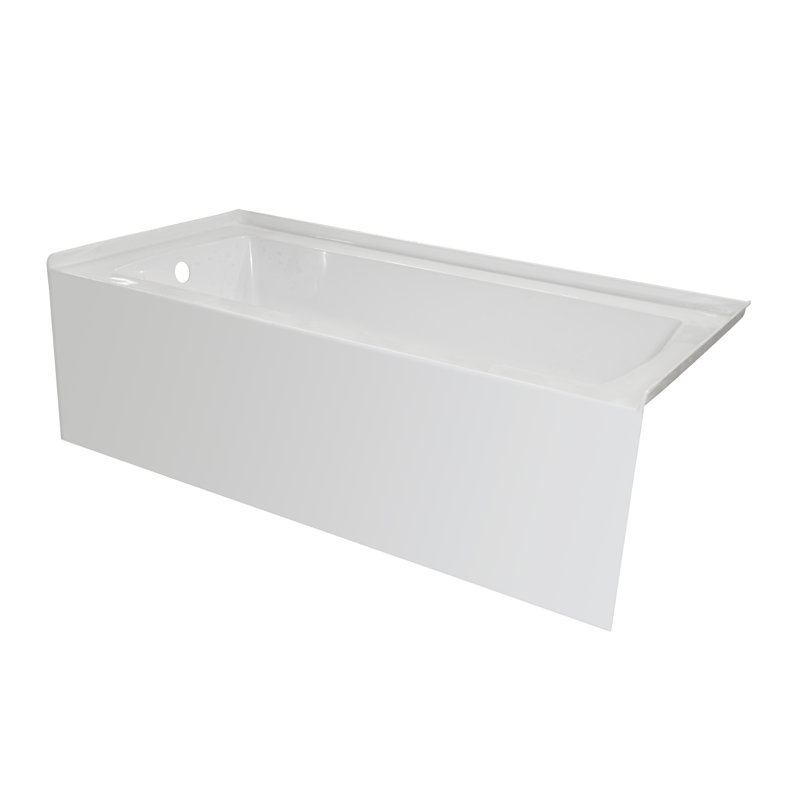 60'' x 36'' Soaking Acrylic Bathtub, Left, White