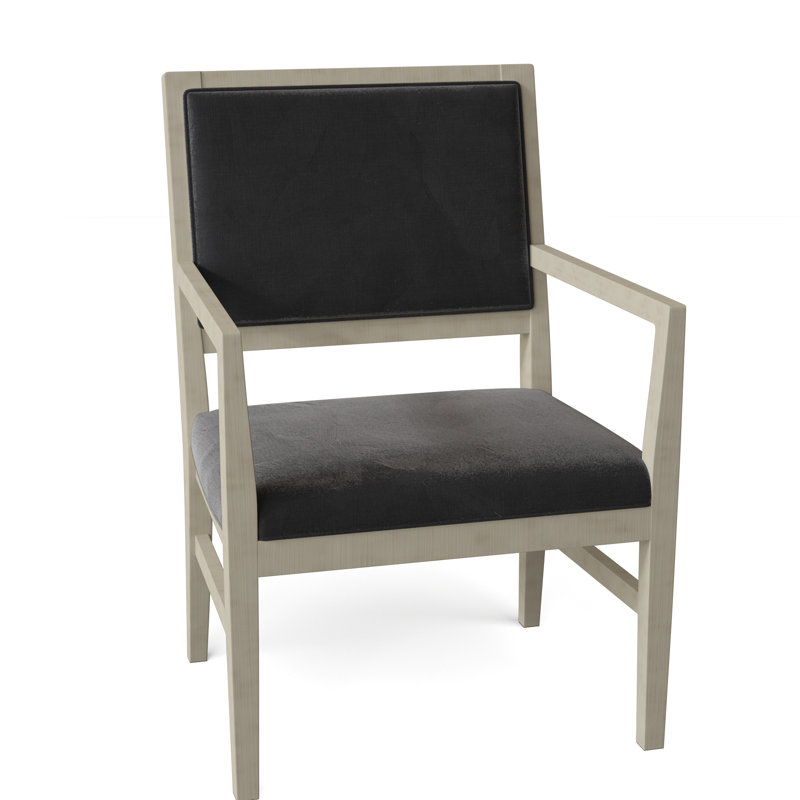 Chaise avec accoudoirs à dossier King Louis Potter, 9953 Minuit, Espresso