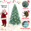Arbre de Noël bleu / vert teinté en PE / PVC, branches articulées, aspect naturel, support en métal stable, décoration des Fêtes facile à assembler-1116202518