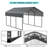 Galvanized Steel Carport, 10X15x8.4-123203943