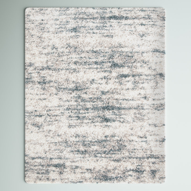 Adah Abstract Ivory Area Rug, Rectangle 8' x 10'