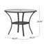 Table bistro avec plateau en verre durable