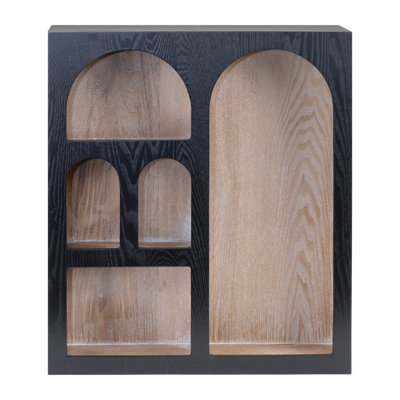 Tablette murale arquée en bois H 22 po