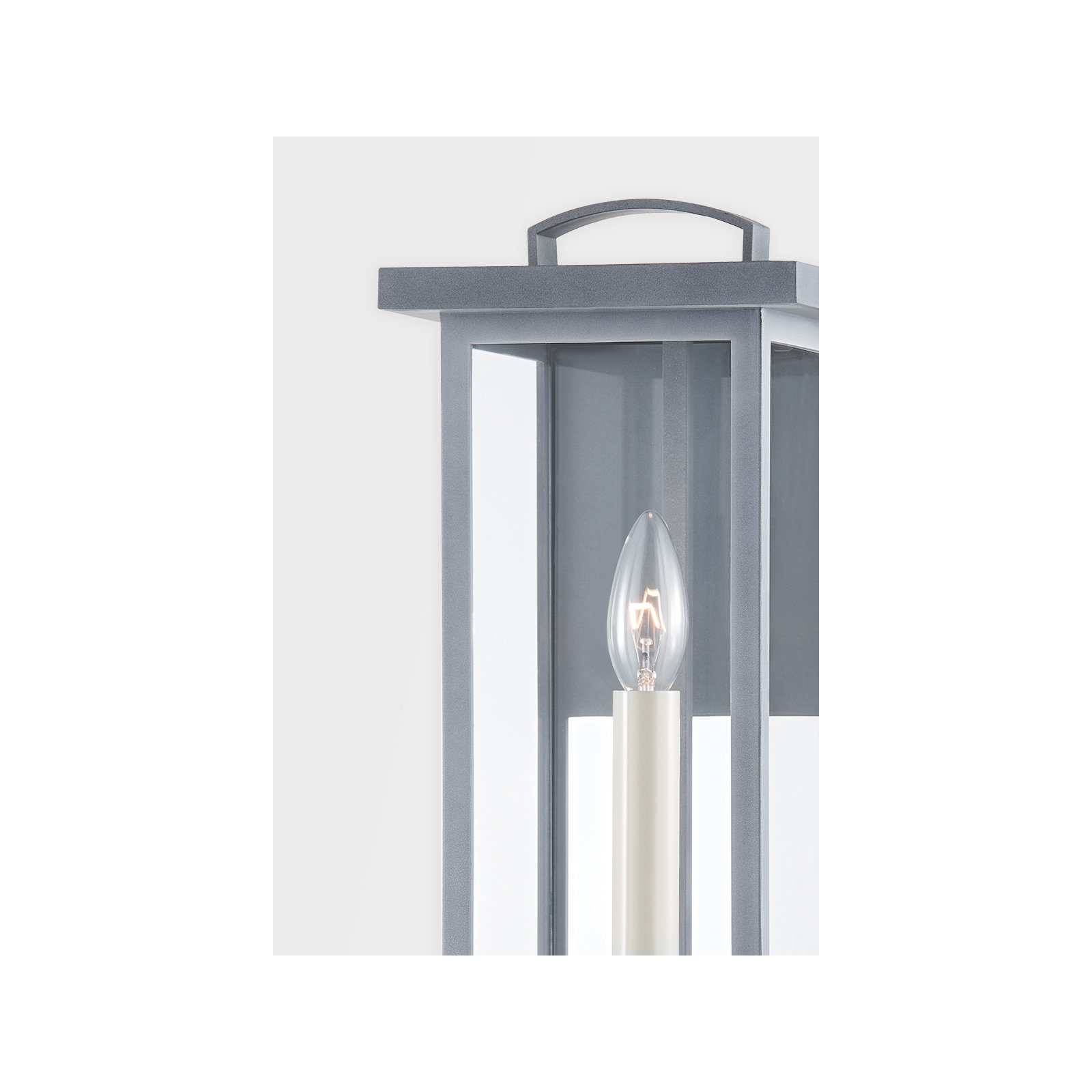 Brookstead Single Light Outdoor Wall Light, 14" H x 6.5" W x 6.5" D, Weathered Zinc