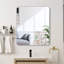 Miroir de salle de bain carré encadré en métal doré 36 po x 36 po.-1905209671-1901501614
