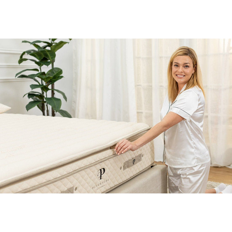 PlushBeds Botanical Bliss Medium-Firm Organic Latex Mattress, Split King, 12"
