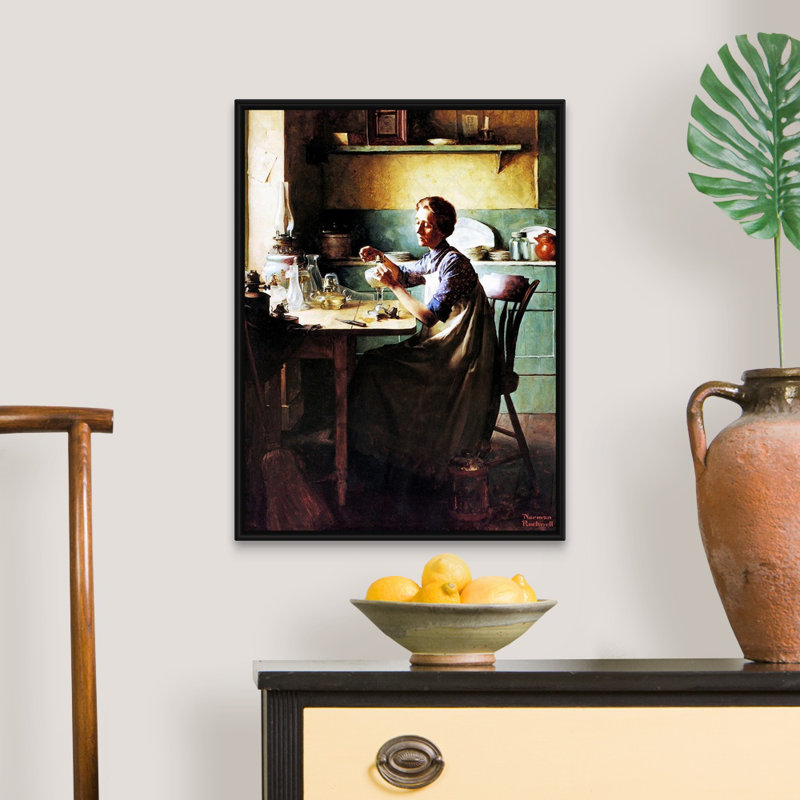 «But You Have Light At The Touch Of A Finger», art mural sur toile, H 26 po x l 20 po x P 1,75 po, Cadre flottant noir