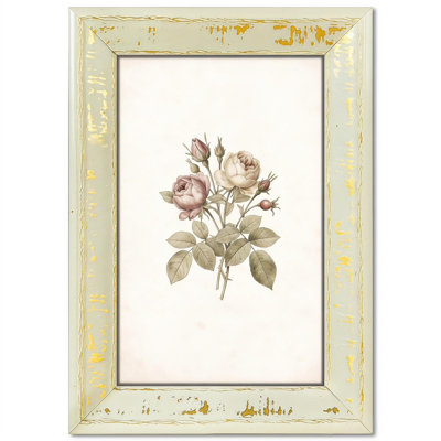 Beveled Picture Frame with Distressed Finish