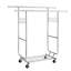 Portant à vêtements robuste double 800 lb avec tablettes