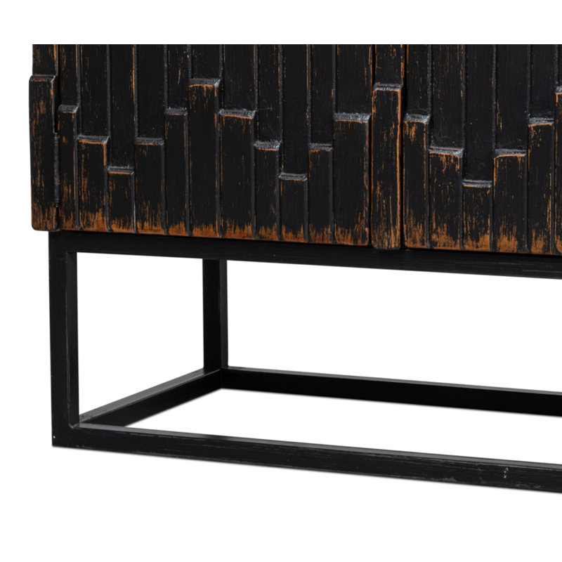 Aztec 80'' W Solid Wood Sideboard, Black