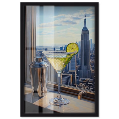 «Classy Drink in NYC Shadowbox Print» par Art Remedy
