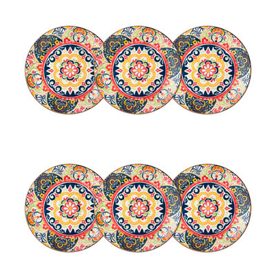10 Strawberry Street Fiesta Bloom Salad Plate,