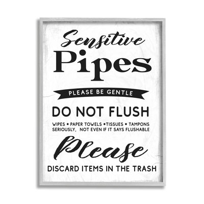 «Sensitive Toilette Pipes» par Daphne Polselli - impression d'art graphique