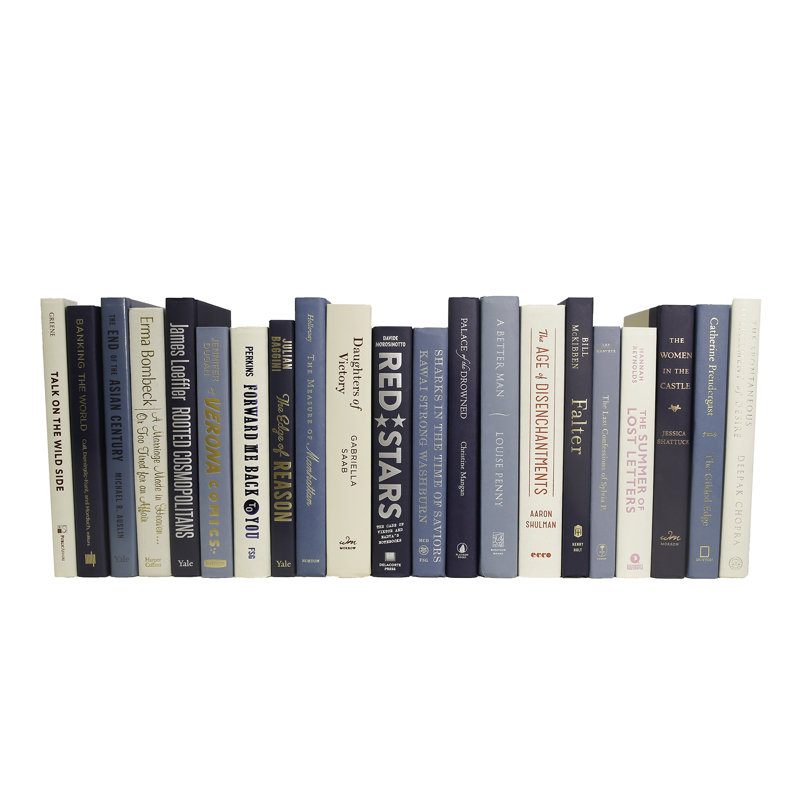 Livres décoratifs - Livres côtiers - Livres bleus au pied