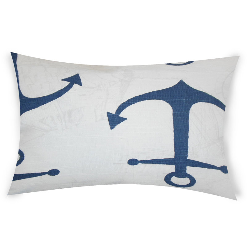 Difiore Rectangular Pillow Cover & Insert, Blue, 12" x 18"