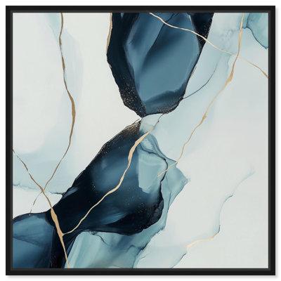 «Cerulean Flow III», reproduction d'art numérique sur toile par 