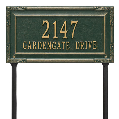 Plaque d'adresse sur 2 lignes Gardengate