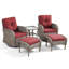 Fauteuil oscillant d'extérieur en osier Gaetanino-810026325-810026326