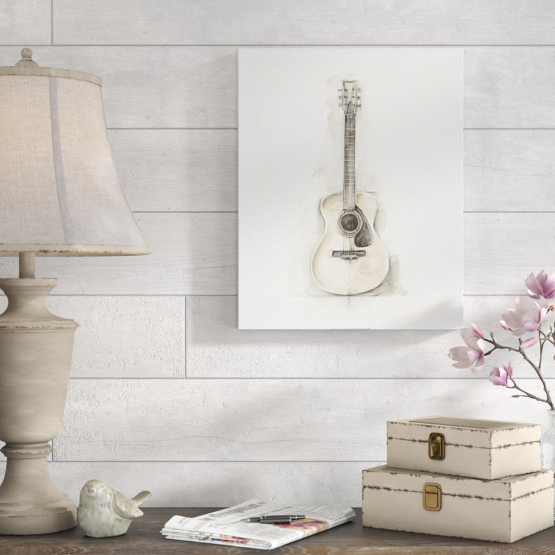 «Acoustique guitare», impression, H 16 po x l 20 po x P 1,5 po, Toile tendue