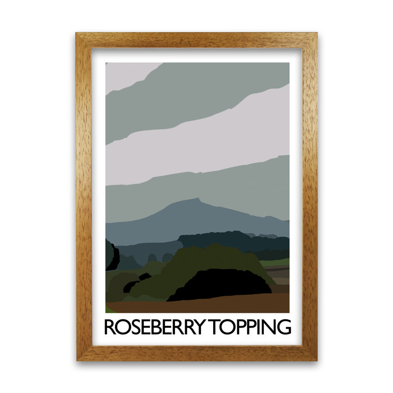 Roseberry Topping Yorkshire by Richard O'Neill - Single Picture Frame Print, Brown, 42 cm H x 297 cm W