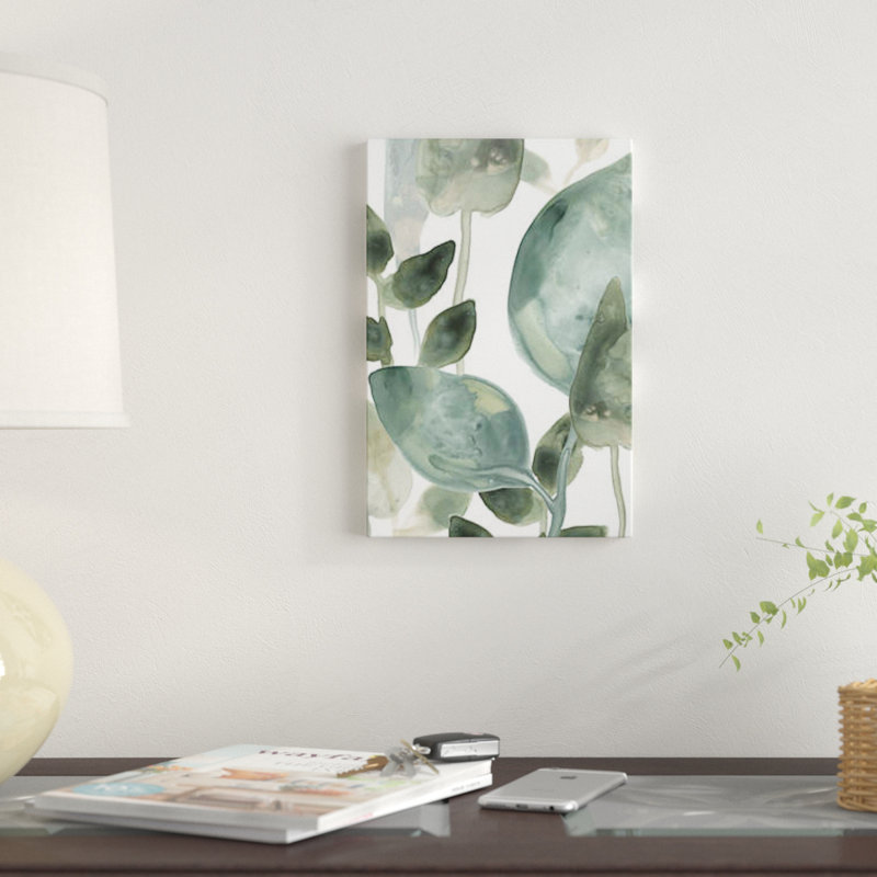 «Water Leaves II», reproduction sur toile, H 40 po x l 26 po x P 1,5 po, Toile tendue