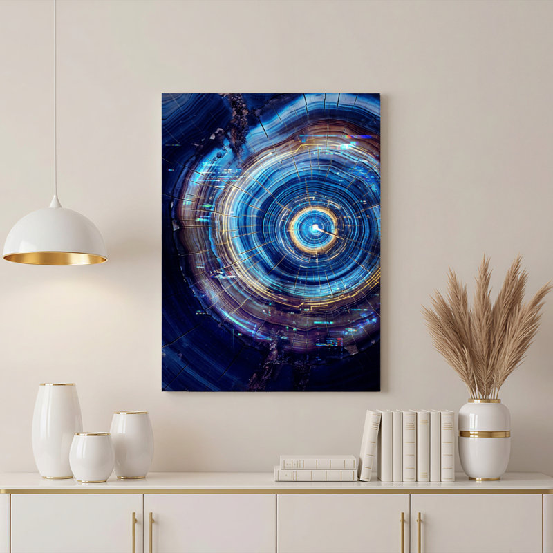 «Abstract Cosmic Agate», ensemble de 1 reproduction d'art sur toile tendue sur toile, H 18 po x l 12 po