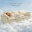Canapé modulaire Boneless de 77 po Cloud Boneless, canapé Cloud moderne avec coussin d'assise et de dossier profond, canapé confortable sans pivot pour salon, chambre à coucher, appartement, housse amovible, aucun assemblage requis, beige-126450720