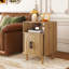 Table de bout cannelée avec rangement, ensemble de 2, petite table de chevet avec porte-1191227899