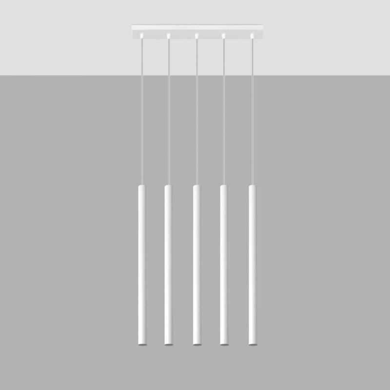 Mcgarity 1 - Light Geometric Pendant, 100cm H x 45cm W x 8cm D, White