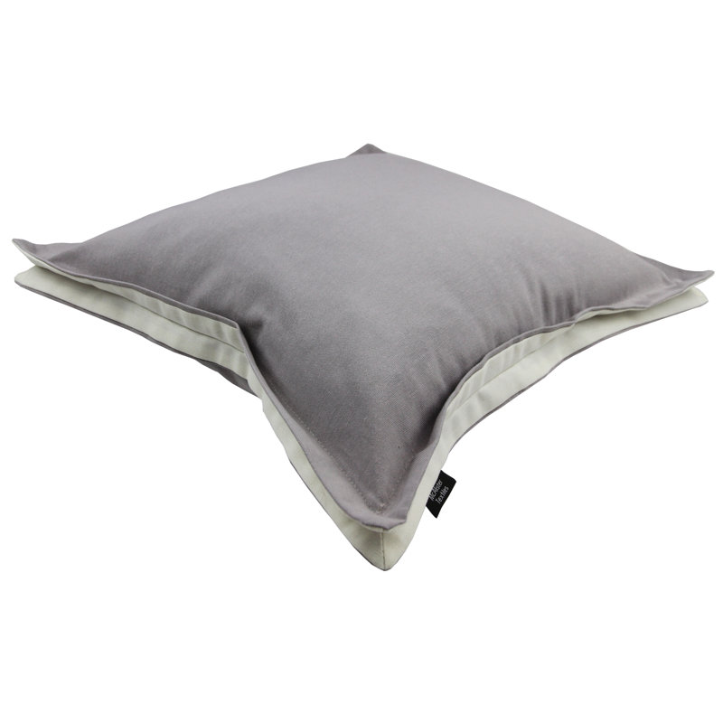 Square Cushion Cover, Charcoal Grey/Natural, 60 x 60cm