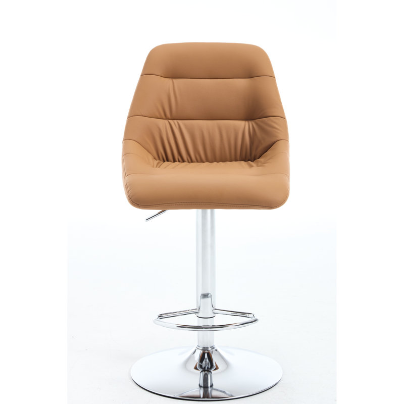 2 tabourets de bar, velours brun, base en métal, hauteur réglable, 2 stable - brun, pivotant, velours