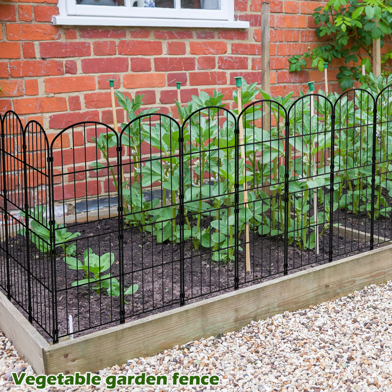 10 - Pack Black Plastic Ground Nail - type Spliced Arch Fence