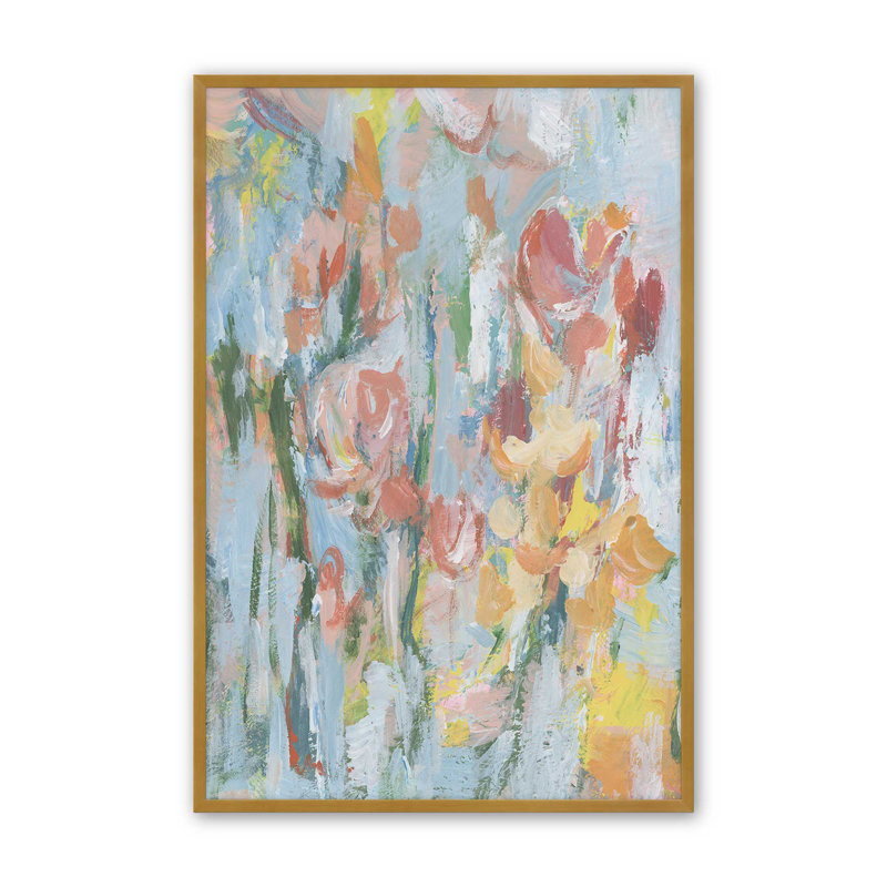 Impression sur toile Impressionist Floral Abstract II par Ethan Harper, Impression sur cadre ouvert sans papier mat, Gold