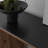 Black Solid Wood Freestanding Fireplace